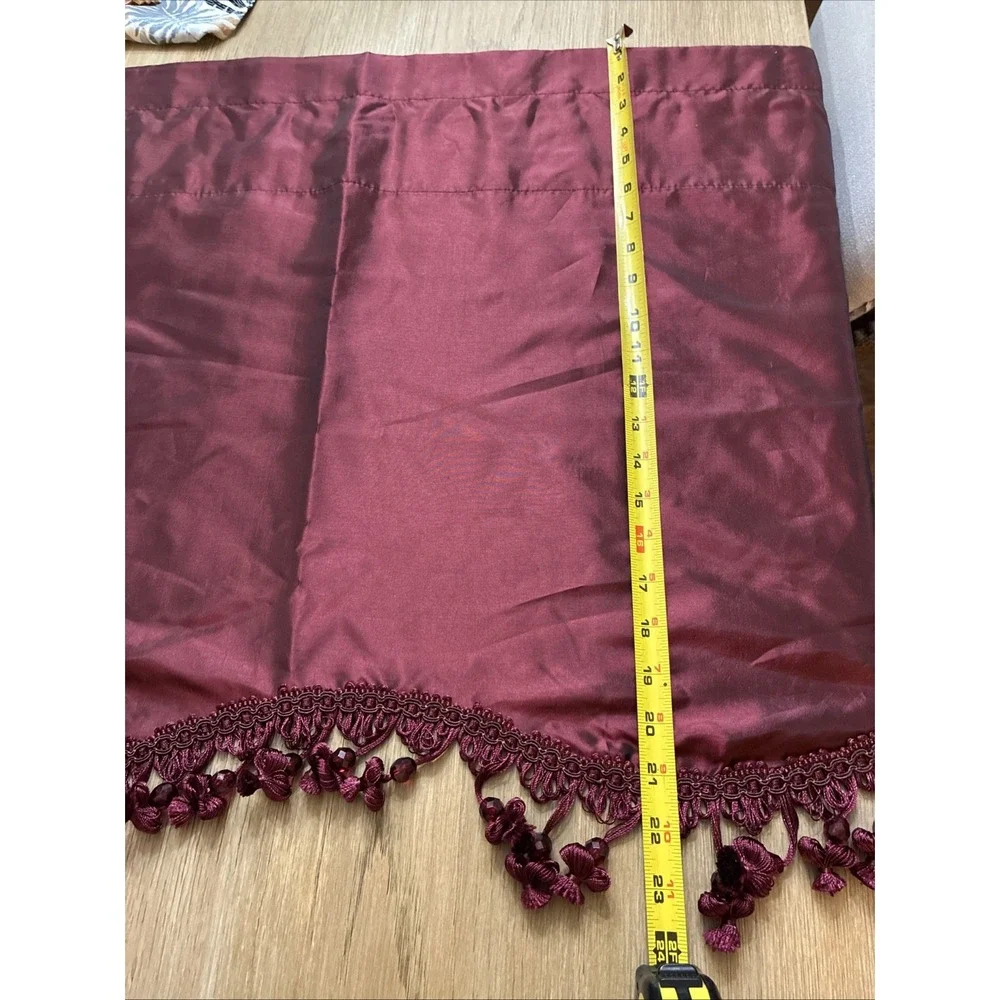 American Living Drapes Burgundy Estate Taffeta 54
